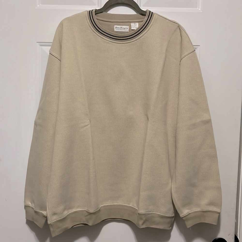 Norm Thompson Crewneck Sweatshirt. XXL Khaki/Beige Color